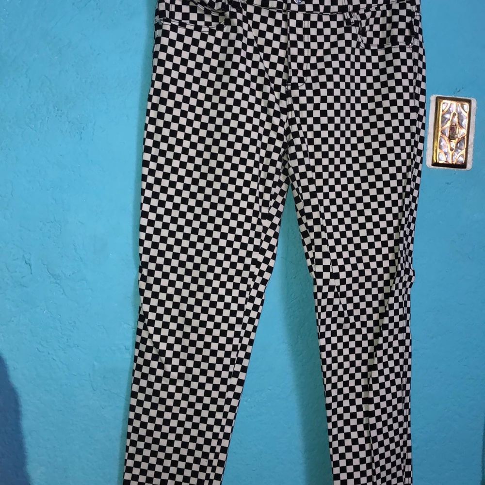 Checkered jeans